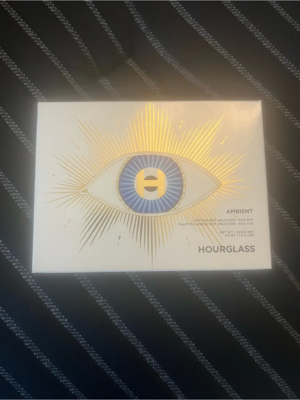 Hourglass Ambient Eye Palette — White, Gold & Blue Artwork